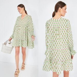 Tuckernuck Green and Pink Mini Dress